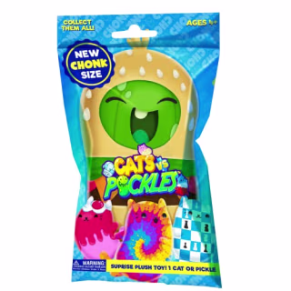 Cats vs Pickles - Chonks - 1pc Mystery Bags - 6" Super-Soft & Bean-Filled Plushies! Collect These as Desk Pets, Fidget Toys, or Sensory Toys. Great Easter Basket Stuffers for Kids, Boys, & Girls!