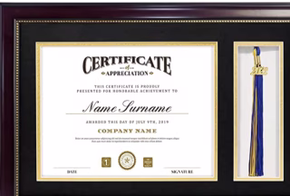 Diploma Frame with Tassel Holder