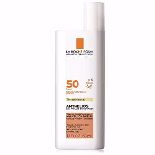 La Roche-Posay Anthelios Tinted Mineral Ultra-Light Fluid Broad Spectrum SPF 50, Face Sunscreen with Titanium Dioxide, Oil-Free, 1.7 Fl. Oz