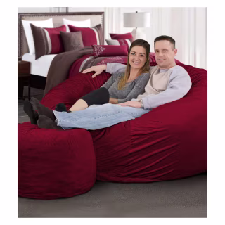 Ultimate Sack 6000 Bean Bag Chair with Footstool