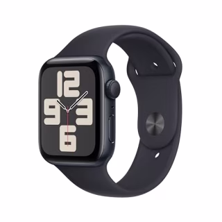 Apple Watch SE (2nd Gen) [GPS 44mm] Smartwatch with Midnight Aluminum Case with Midnight Sport Band S/M. Fitness &amp; Sleep Tracker, Crash Detection, Heart Rate Monitor