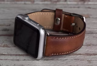 Genuine Leather Burnished Tan Band for Apple Watch