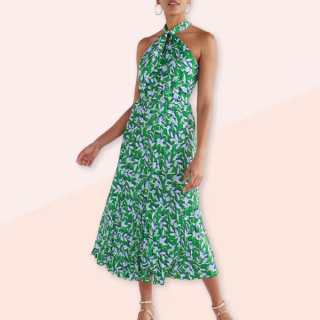 Keyhole Halter Neck Dress