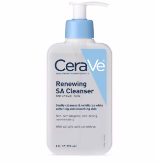 glowing skin cerave sa cleanser