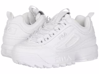 Fila Women's Disruptor II Premium Sneaker, White/White/White, 5.5 Medium US