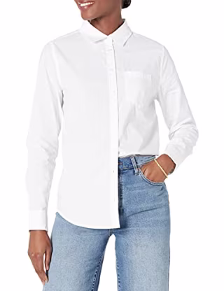 Amazon Essentials Classic-Fit Long-Sleeve Button-Down Poplin Shirt