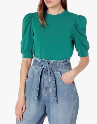 The Drop Mariko Puff-Sleeve Top