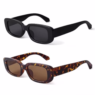 Butaby '90s Vintage Rectangle Sunglasses