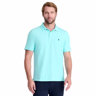 IZOD Men's Regular Fit Advantage Performance Short Sleeve Solid Polo, Peacoat, X-Large