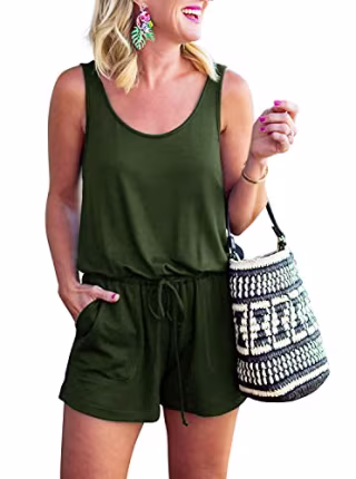 ReoRia Scoop Neck Romper