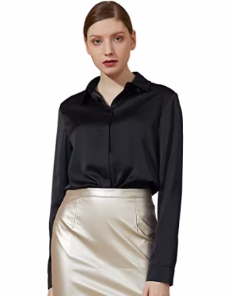 Escalier Satin Button Down Shirt