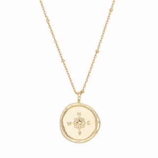 gorjana Compass Coin Pendant Necklace