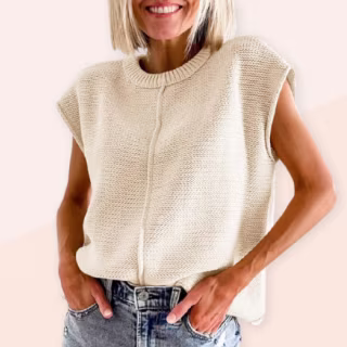 Cap Sleeve Knit Top