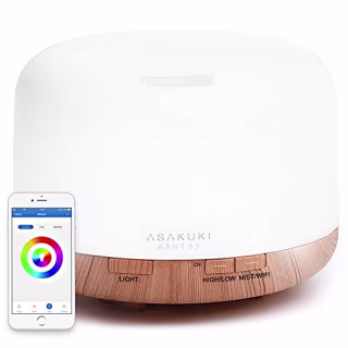 Asakuki Smart Wi-Fi Essential Oil Diffuser