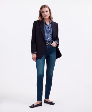 10" High-Rise Skinny Jeans in Dewitt Wash: Button-Front TENCEL(TM) Denim Edition