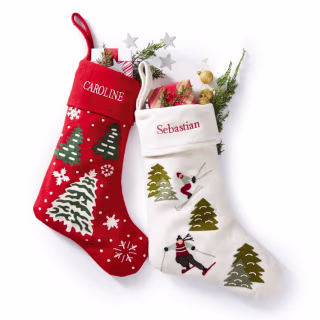 Mark & Graham Embroidered Wool Stocking