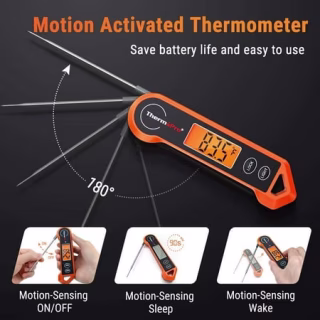 ThermoPro TP19H Digital Meat Thermometer for Cooking with Ambidextrous Backlit and Motion Sensing Kitchen Cooking Food Thermometer for BBQ Grill Smoker Oil Fry Candy Instant Read Thermometer