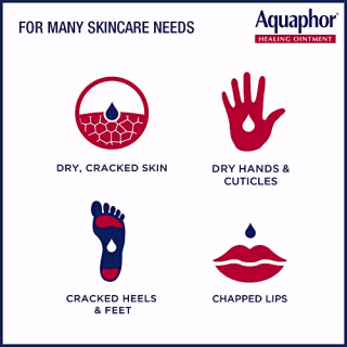 Aquaphor Healing Ointment - Dry Skin Moisturizer - Dry Hands, Heels, Elbows, Lips - 7 Oz Tube