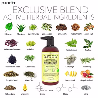 Pura D'Or Anti-Thinning Biotin Shampoo and Conditioner