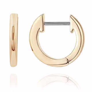 PAVOI 14K Yellow Gold Plated Cuff Earrings Huggie Stud | Small Hoop Earrings for Women