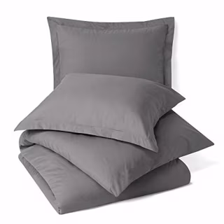 Nestl Bedding Duvet Cover, Protects and Covers your Comforter/Duvet Insert, Luxury 100% Super Soft Microfiber, Queen Size, Color Charcoal Gray, 3 Piece Duvet Cover Set Includes 2 Pillow Shams