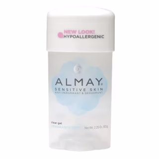 Almay Sensitive skin Clear Gel, Anti-Perspirant &amp; Deodorant, Fragrance Free, 2.25-Ounce Stick (Pack of 6)