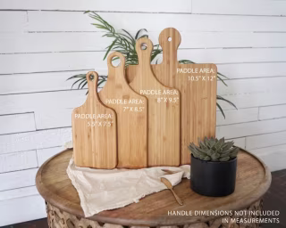 Charcuterie Board with Handle Monogrammed
