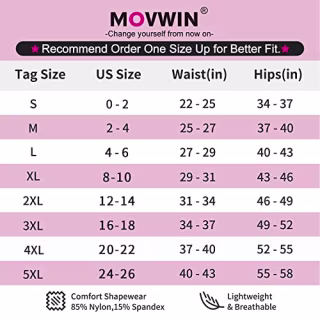 MOVWIN Tummy Control Body Shaper Shorts - High Waist Thigh Slimmer Panties Shapewear Black