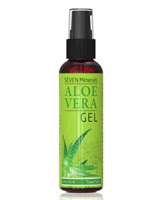 Travel Size Organic Aloe Vera Gel from freshly cut 100% Pure Aloe - 2 Fl Oz - HighestQuality, Texas grown, Vegan, Unscented - For Face, Skin, Hair, Sunburn relief (2 Fl Oz)