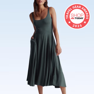 Quince Tencel Jersey Fit & Flare Dress