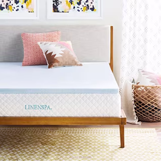 Linenspa Gel-Infused Memory Foam Queen Mattress Topper