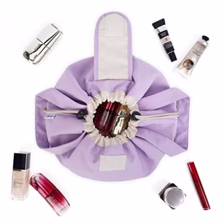 Barrel Drawstring Makeup Bag