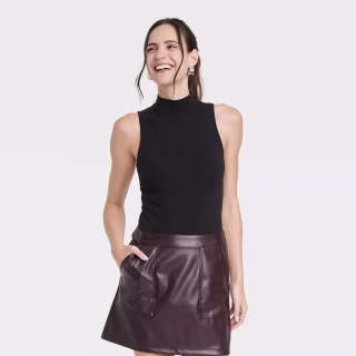 Mock Turtleneck Tank Bodysuit