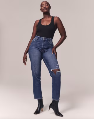Abercrombie & Fitch Curve Love High-Rise Mom Jean