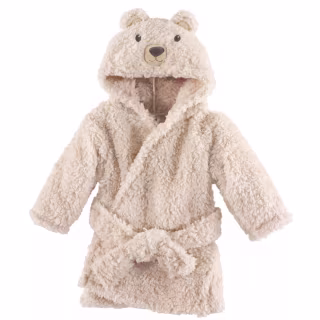 Infant Plush Animal Face Bathrobe