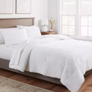 Threshold Tufted Diamond Crinkle Comforter And Sham Set