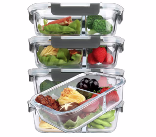 M Mcirco Glass Meal Prep Containers