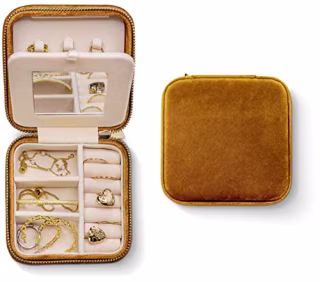 Velvet Travel Jewelry Storage Box
