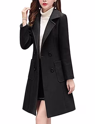 Wool-Blend Mid-Long Coat
