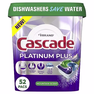 Cascade Platinum Plus ActionPacs Dishwasher Detergent Pods