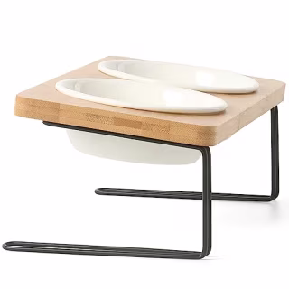 FUKUMARU Elevated Cat Ceramic Bowls