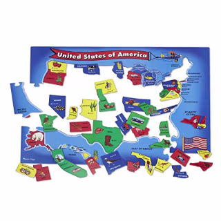 Melissa & Doug USA Map Floor Puzzle 