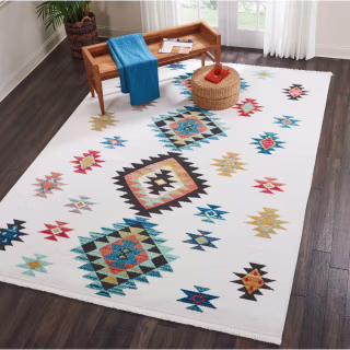 7'10" x 10'9" Décor Southwestern Diamonds Indoor Rug