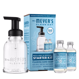 Mrs. Meyers Rain Water Foaming Hand Soap Concentrate Starter Kit