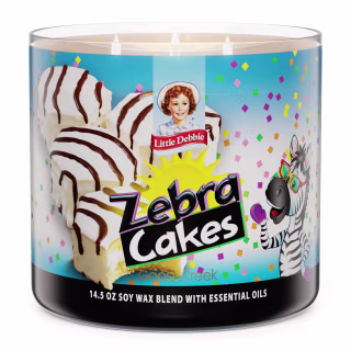Zebra Cakes Little Debbie 3-Wick Candle