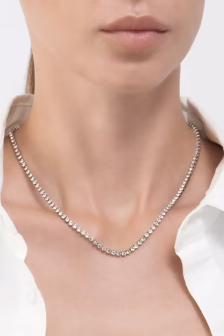 Adornia Water Resistant Cubic Zirconia Tennis Necklace