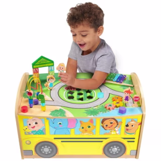 Wheels on the Bus Wooden Activity Table