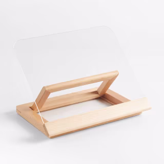 Crate & Barrel Acacia Wood Cookbook Stand
