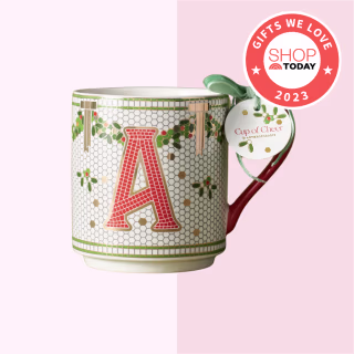 Festive Bistro Tile Monogram Mug