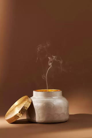 Capri Blue Volcano Capiz Jar Candle